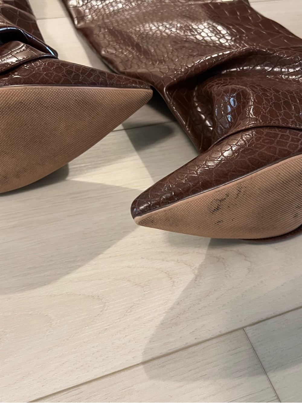 Brown Croc-Embossed Knee-High please read the description 🚨 ALL WEEK $25.00 - Picture 5 of 5
